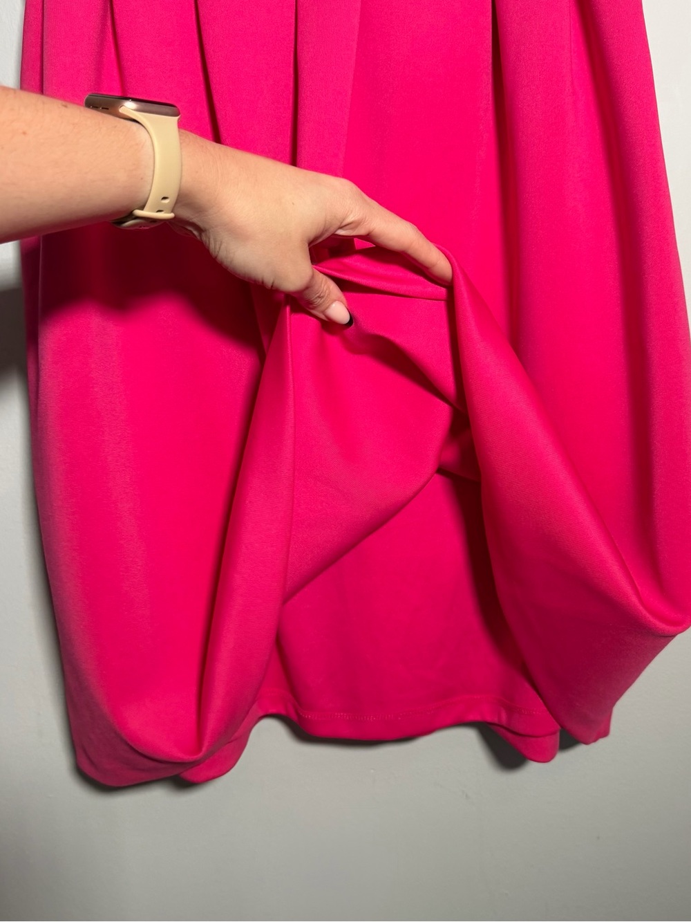 Calvin Klein Women's Hot Pink Fit & Flare Pleated Sleeveless Dress Size 16 - Picture 3 of 13
